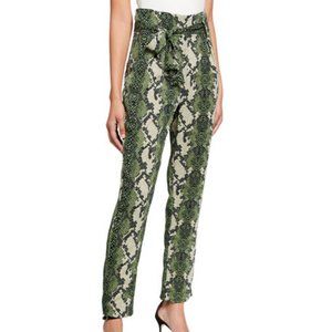 LABOR DAY SALE NWT Green Snake Print Tie Waist Pants